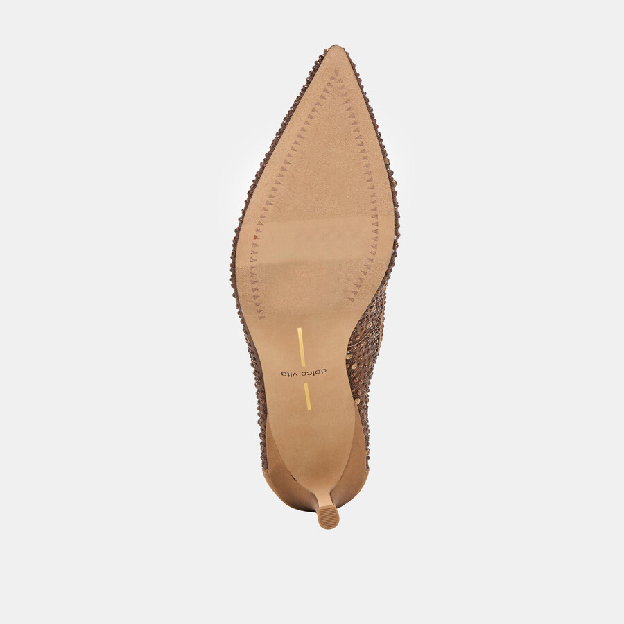 kashe kristall-heels mittelbraunes mesh