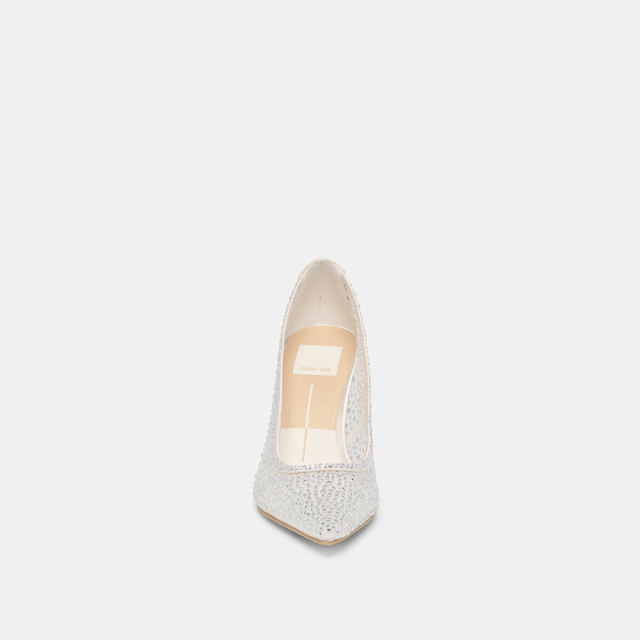 kashe kristall-heels weißes mesh