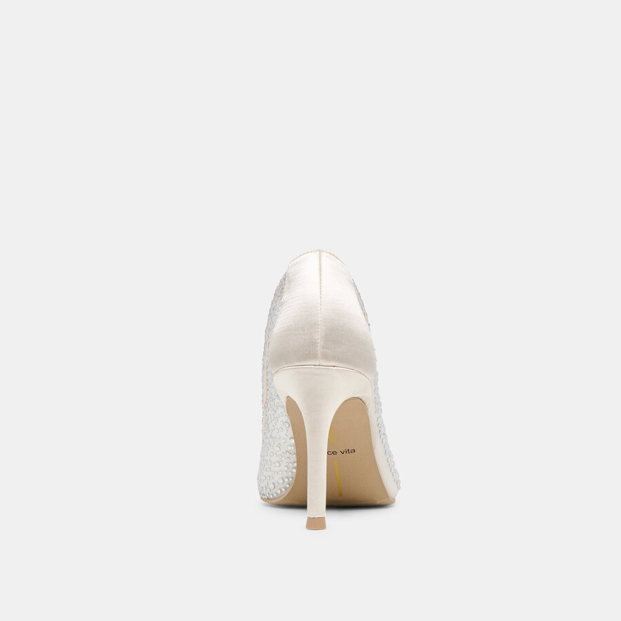 kashe kristall-heels weißes mesh