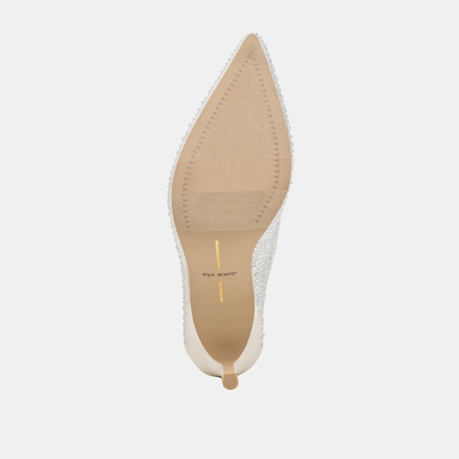 kashe kristall-heels weißes mesh