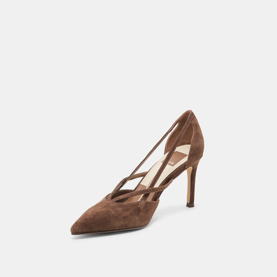 kaine heels dunkelbraunes wildleder