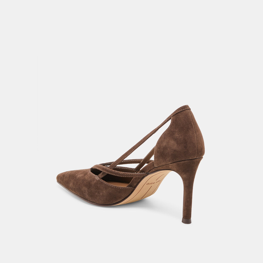 kaine heels dunkelbraunes wildleder