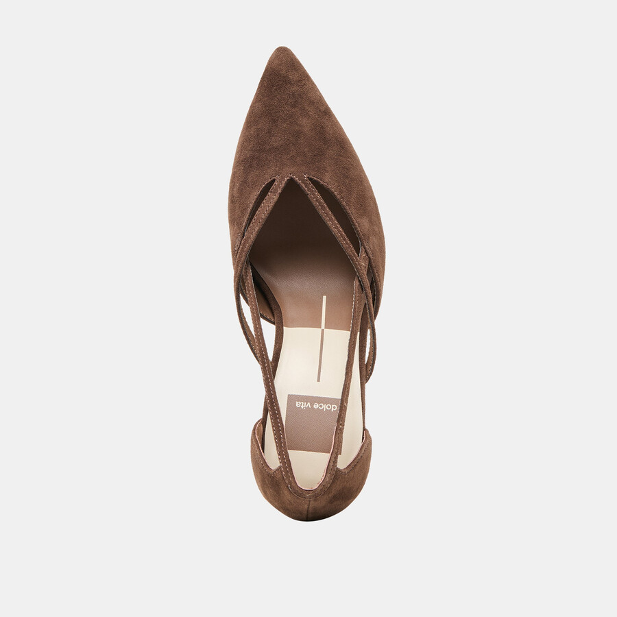 kaine heels dunkelbraunes wildleder