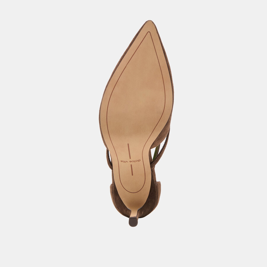 kaine heels dunkelbraunes wildleder