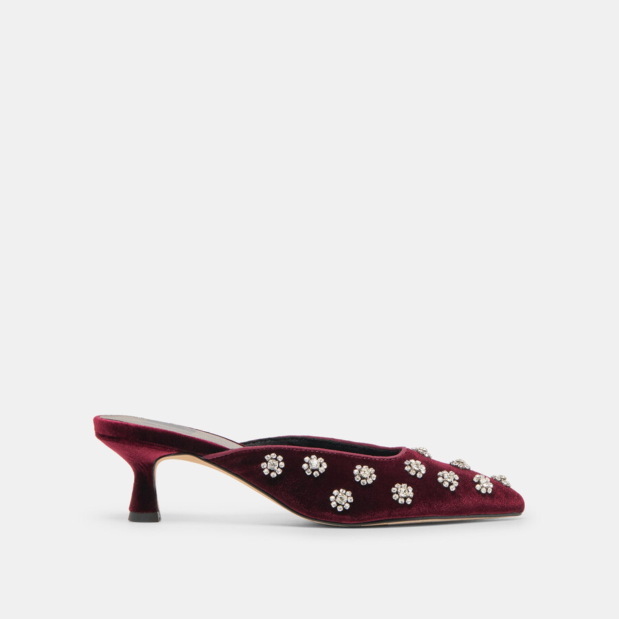 clara heels bordeaux samt