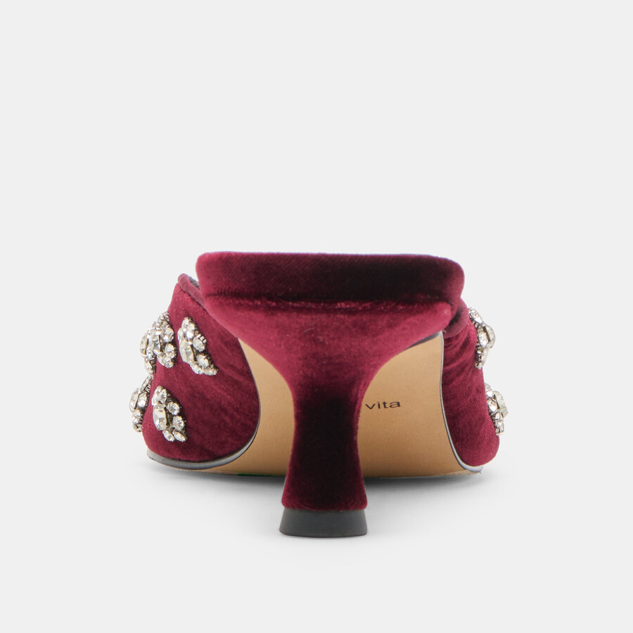 clara heels bordeaux samt