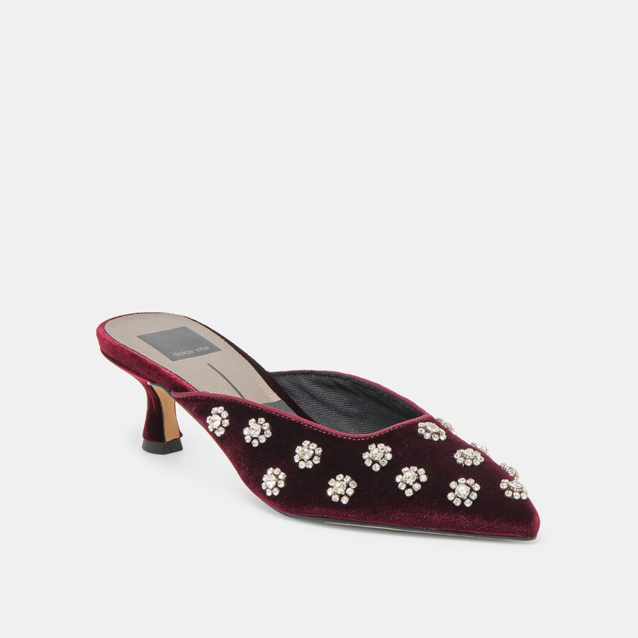 clara heels bordeaux samt