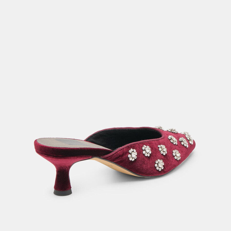 clara heels bordeaux samt