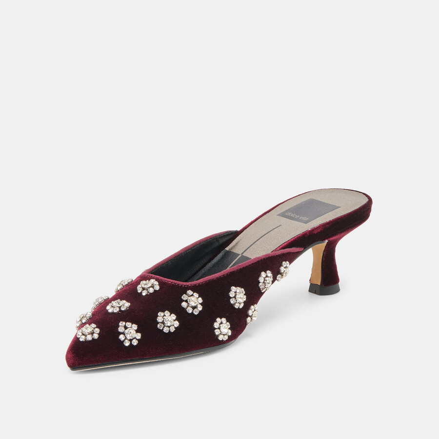 clara heels bordeaux samt