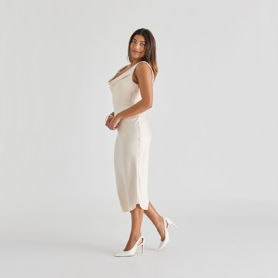 kelson pearl heels aus echtem weißen leder