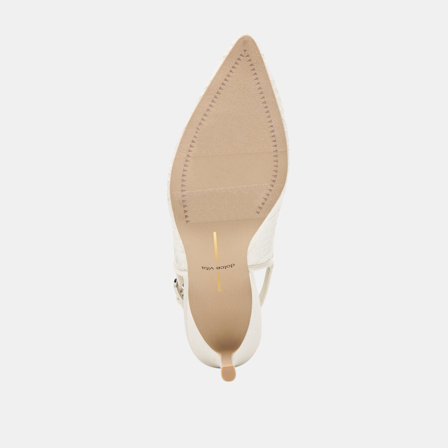 yami heels true white lace
