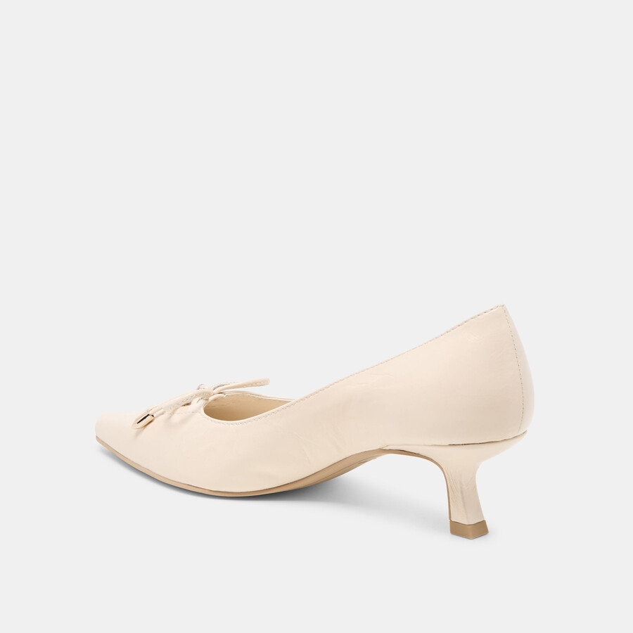 clarie heels knöchernes crinkle-lackleder