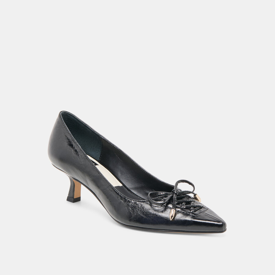 clarie heels midnight crinkle lackleder