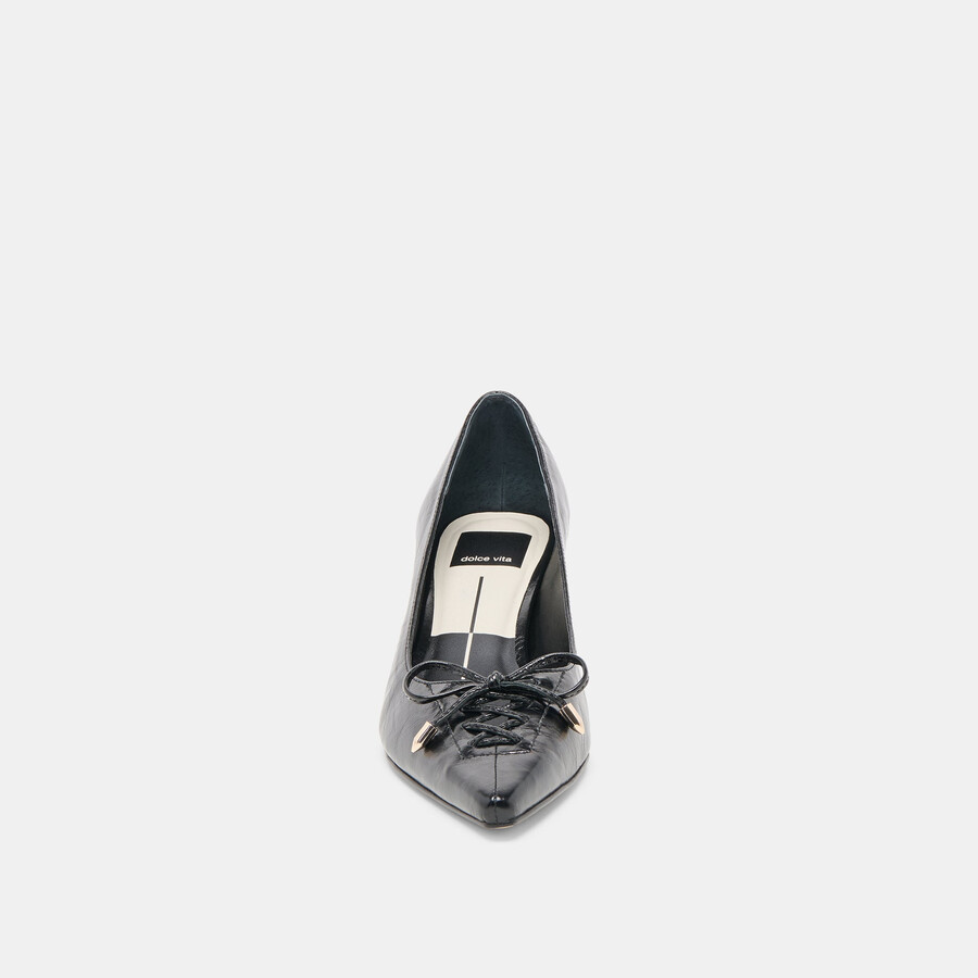 clarie heels midnight crinkle lackleder