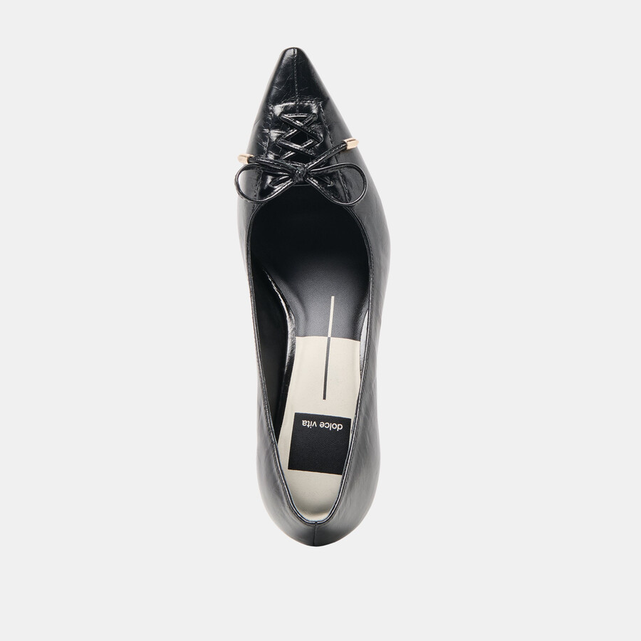 clarie heels midnight crinkle lackleder