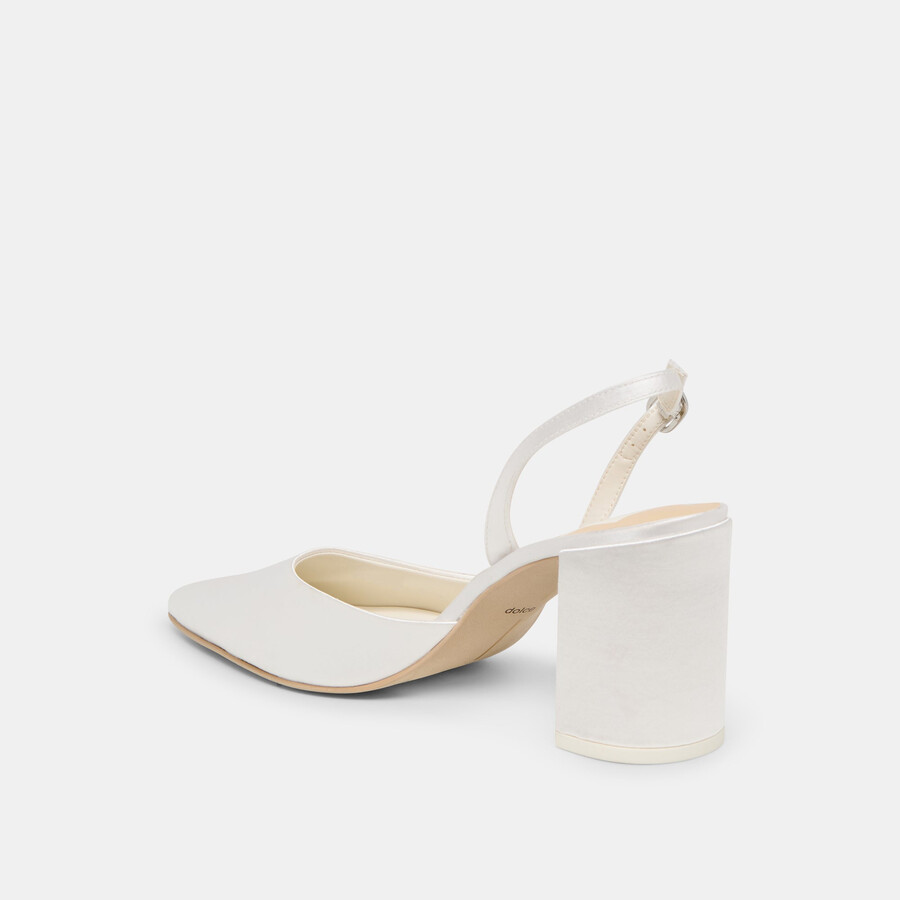 carel high heels aus echtem weißen satin