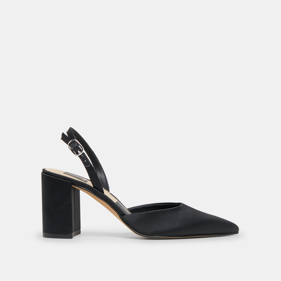 carel high heels aus onyx-satin