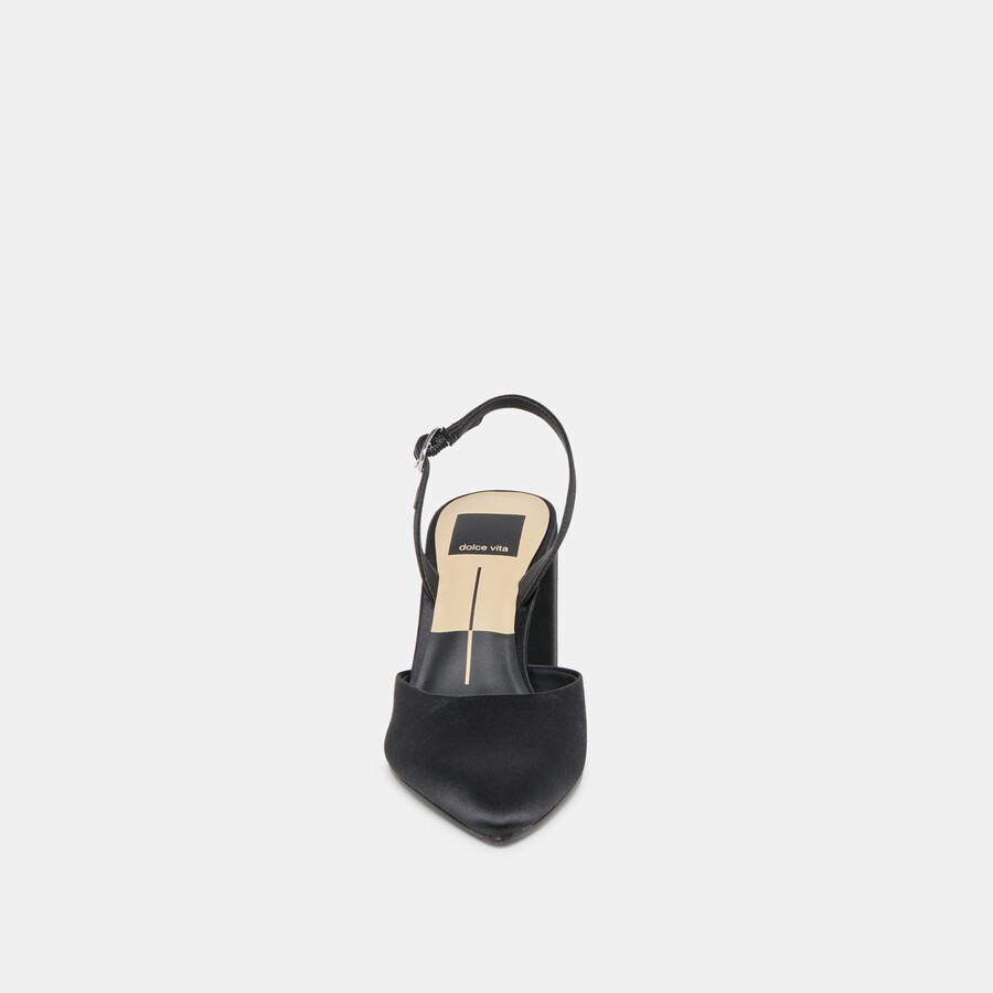 carel high heels aus onyx-satin
