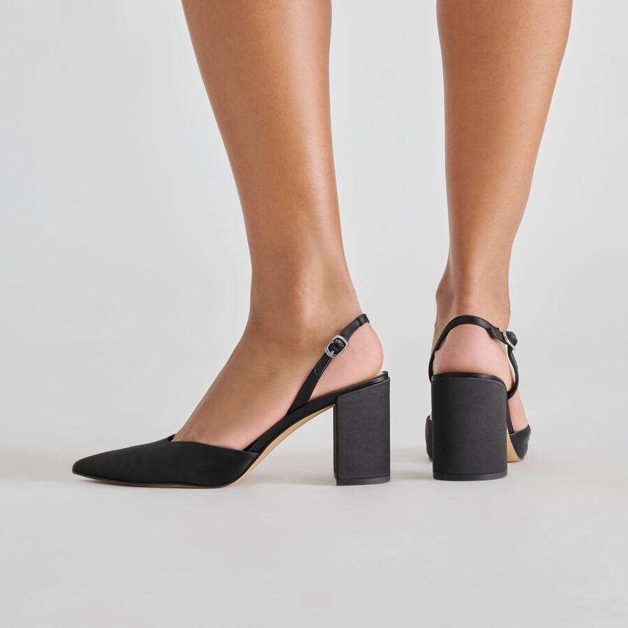 carel high heels aus onyx-satin