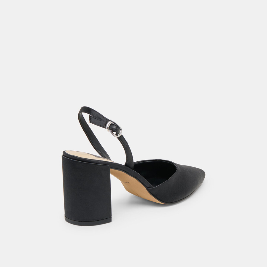 carel high heels aus onyx-satin