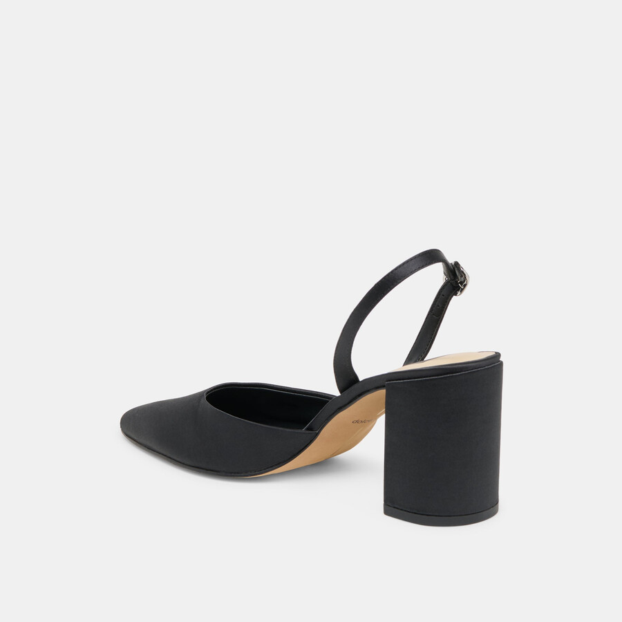 carel high heels aus onyx-satin