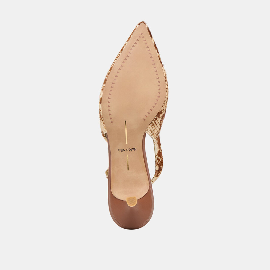 alenna heels braunes schlangenleder kalbsfell