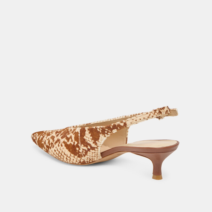 alenna heels braunes schlangenleder kalbsfell