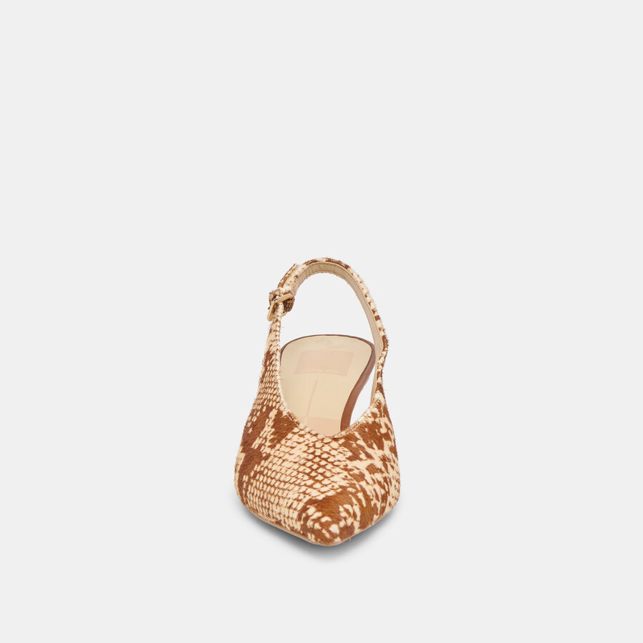 alenna heels braunes schlangenleder kalbsfell