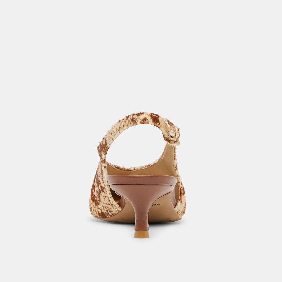 alenna heels braunes schlangenleder kalbsfell