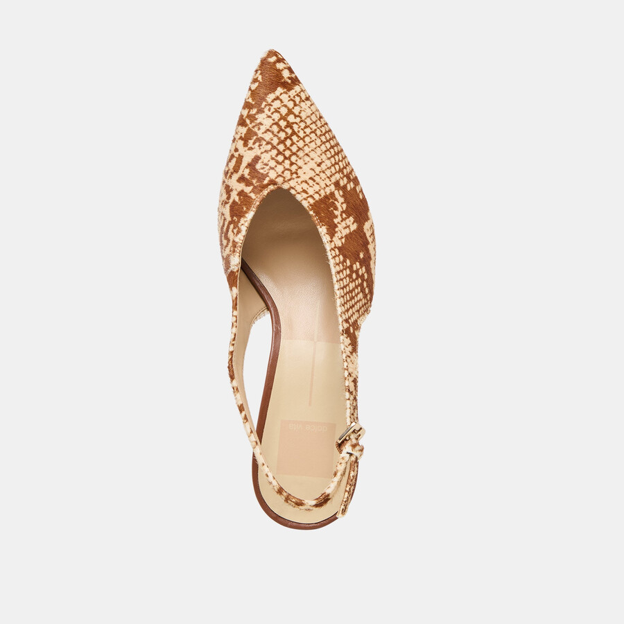 alenna heels braunes schlangenleder kalbsfell