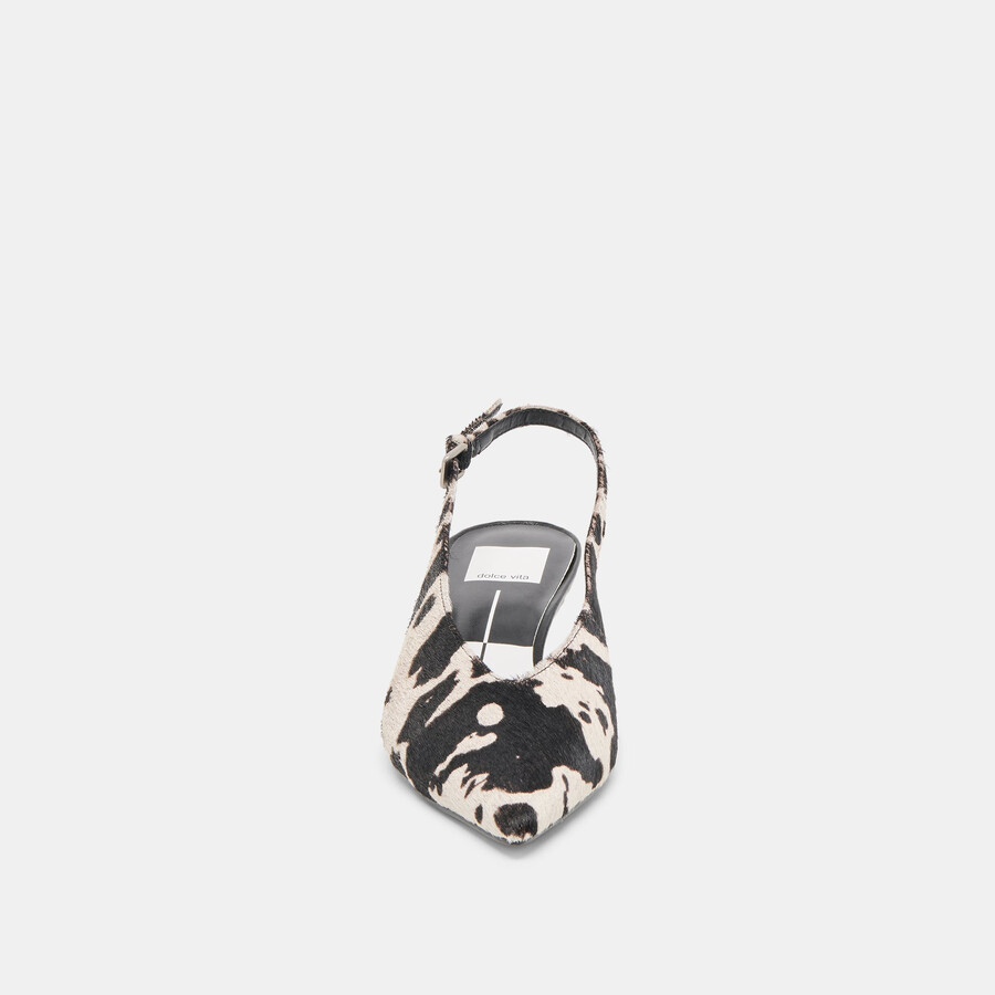 alenna heels schwarz-weiß taurus kalbsfell