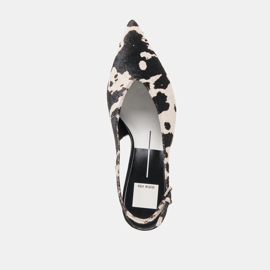 alenna heels schwarz-weiß taurus kalbsfell
