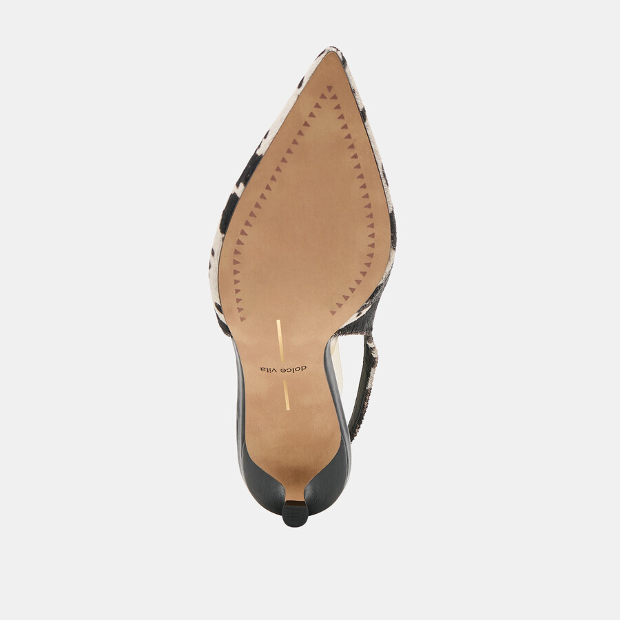 alenna heels schwarz-weiß taurus kalbsfell