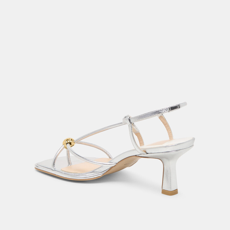 mylee heels silbernes leder im used-look