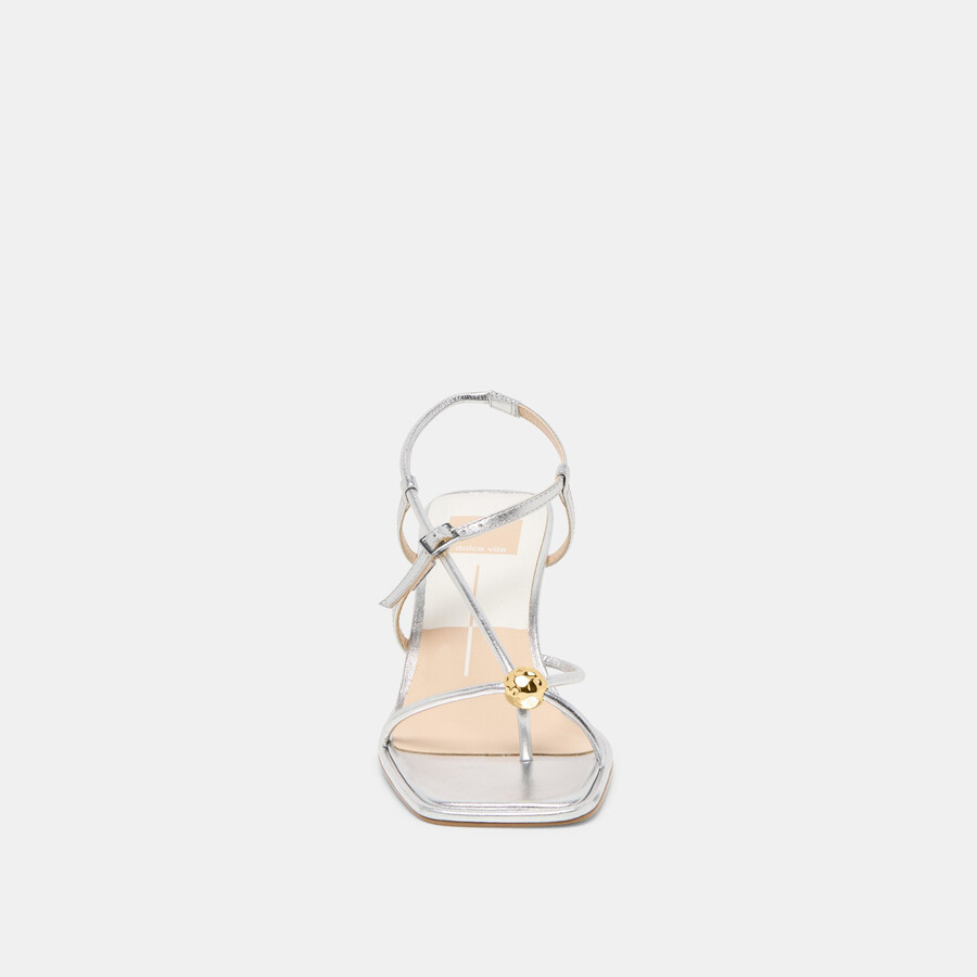 mylee heels silbernes leder im used-look