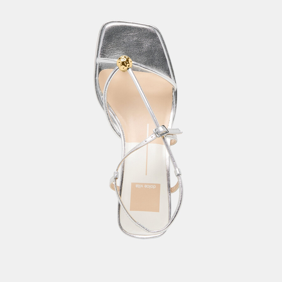 mylee heels silbernes leder im used-look