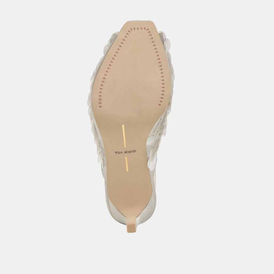 samary confetti heels silberner satin