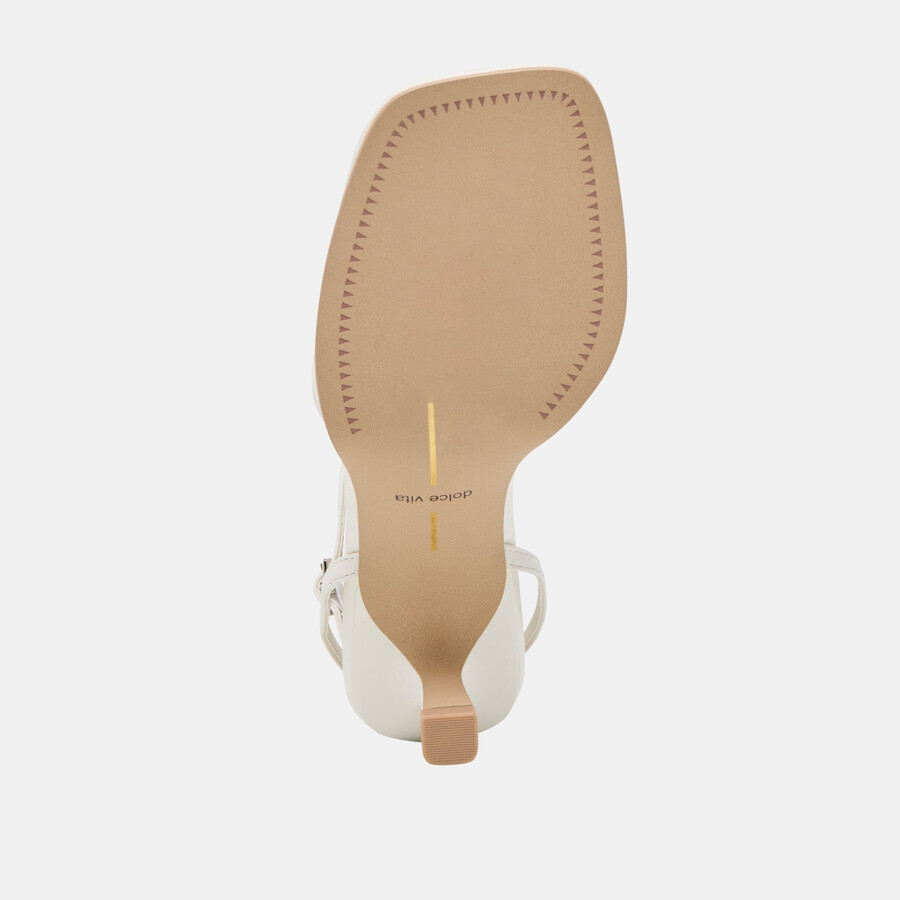 manji heels aus echtem weißen leder