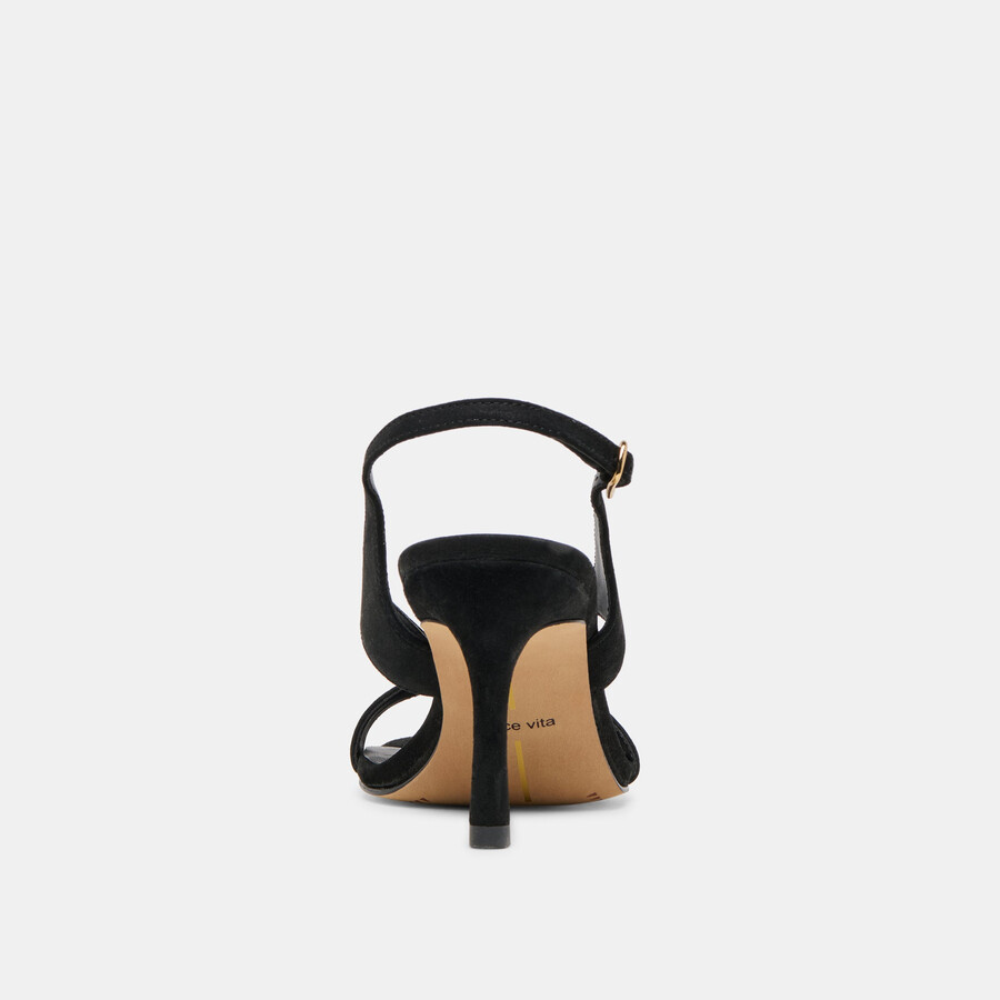 izela heels onyx wildleder
