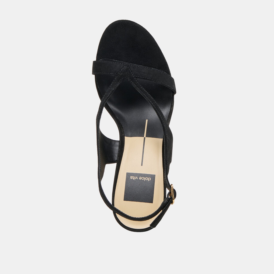 izela heels onyx wildleder