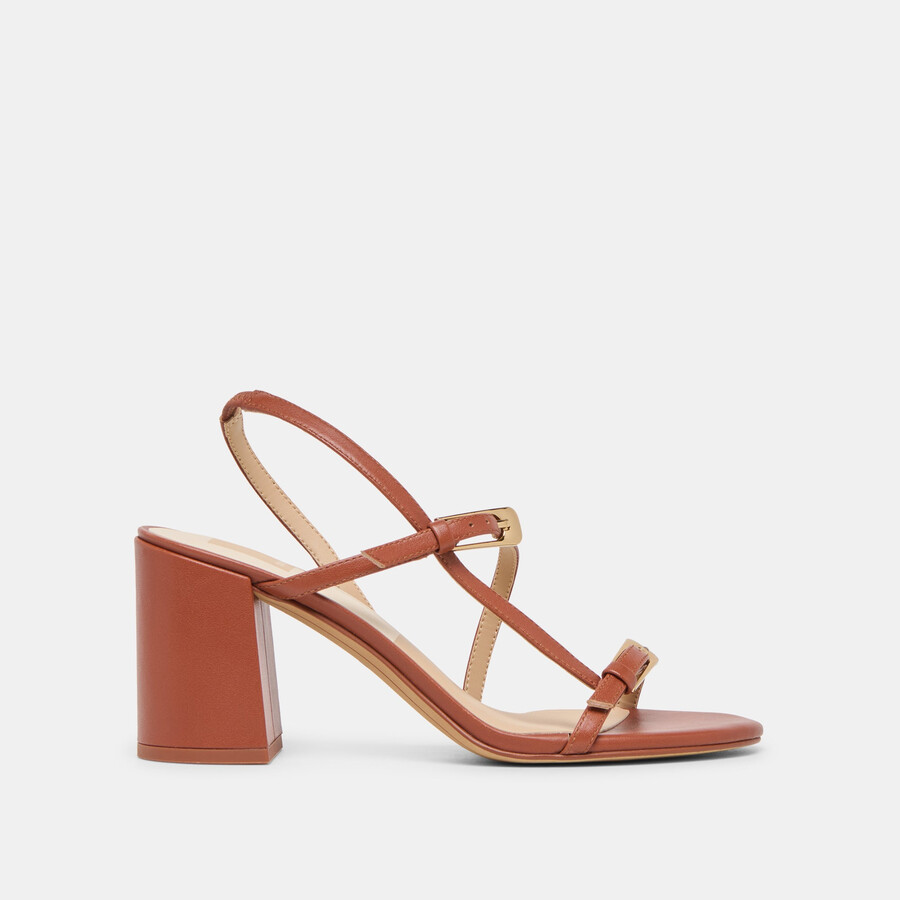 faye heels cognac leder