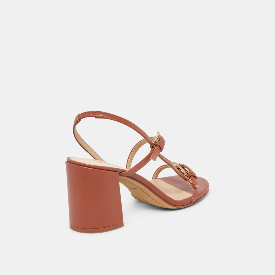 faye heels cognac leder