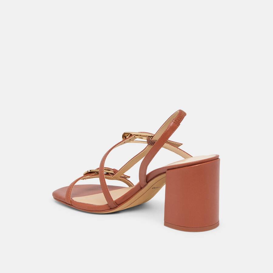 faye heels cognac leder