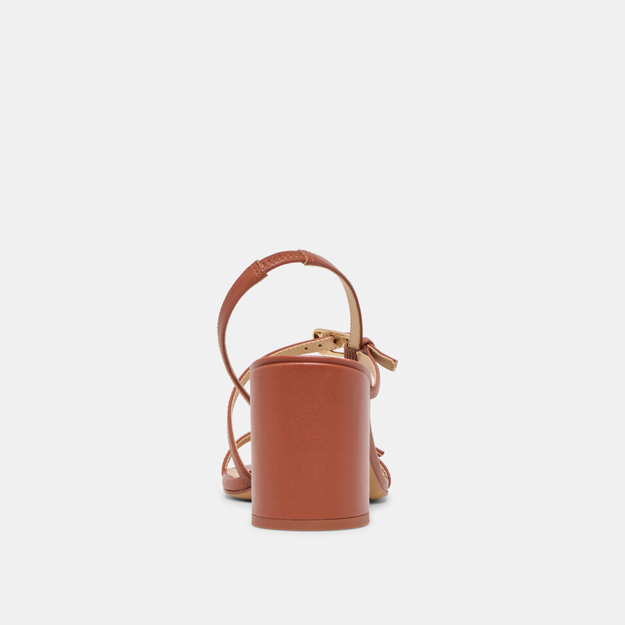 faye heels cognac leder