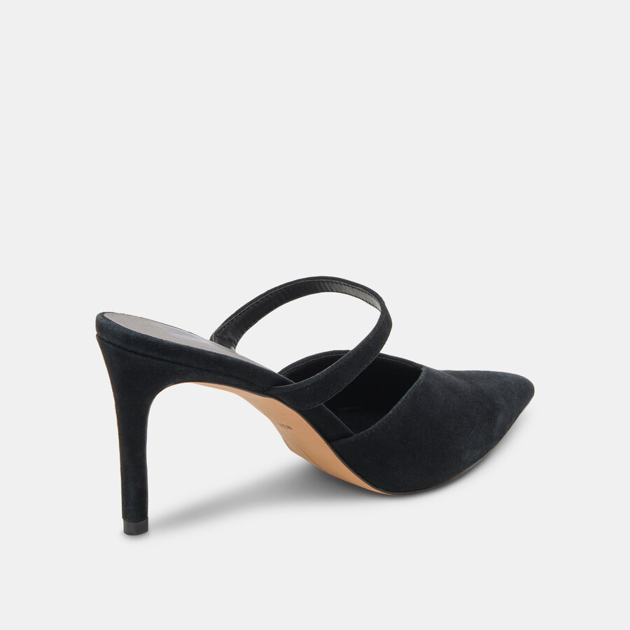 kanika wide heels onyx wildleder