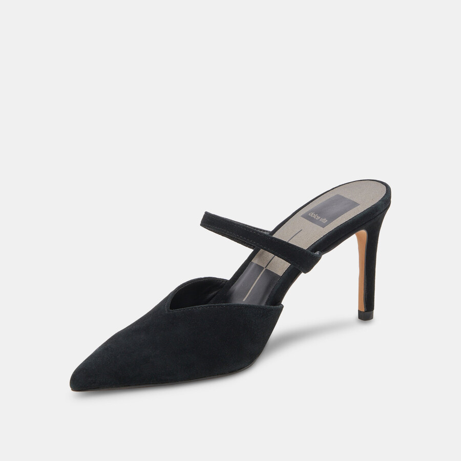 kanika wide heels onyx wildleder