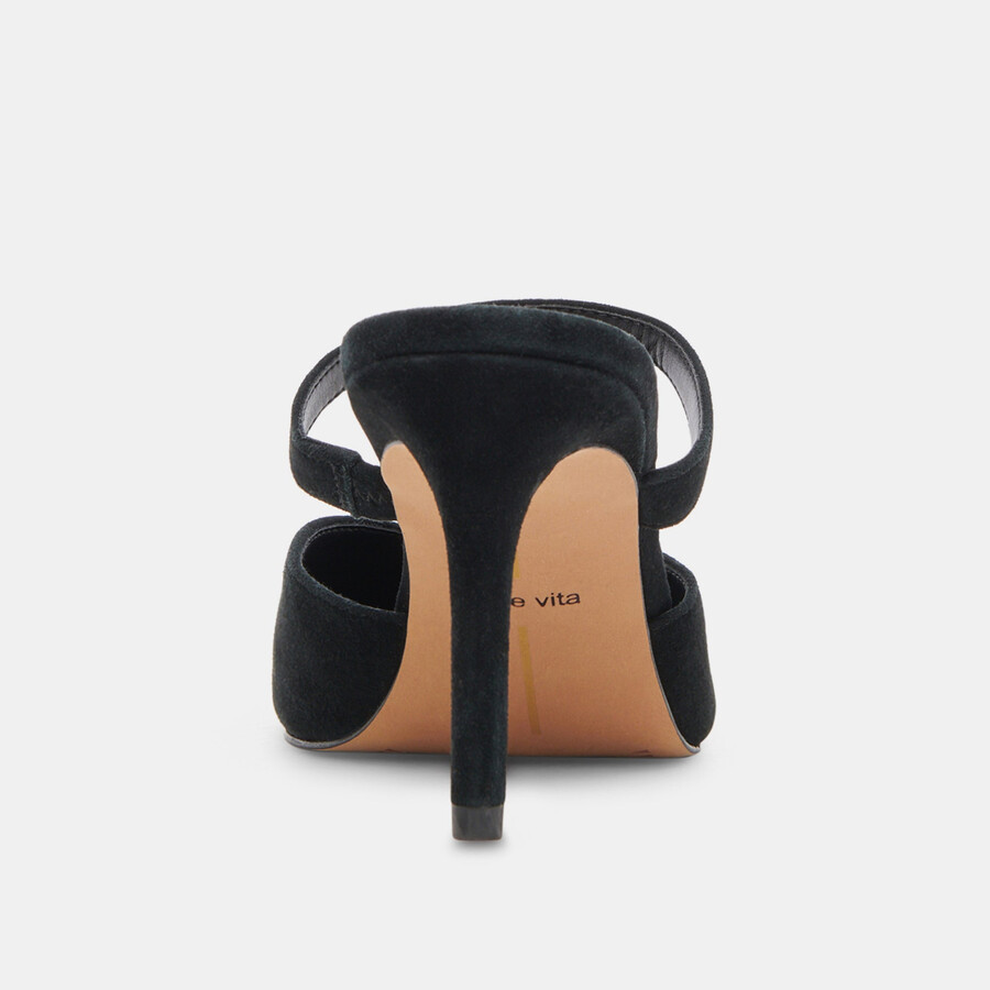 kanika wide heels onyx wildleder