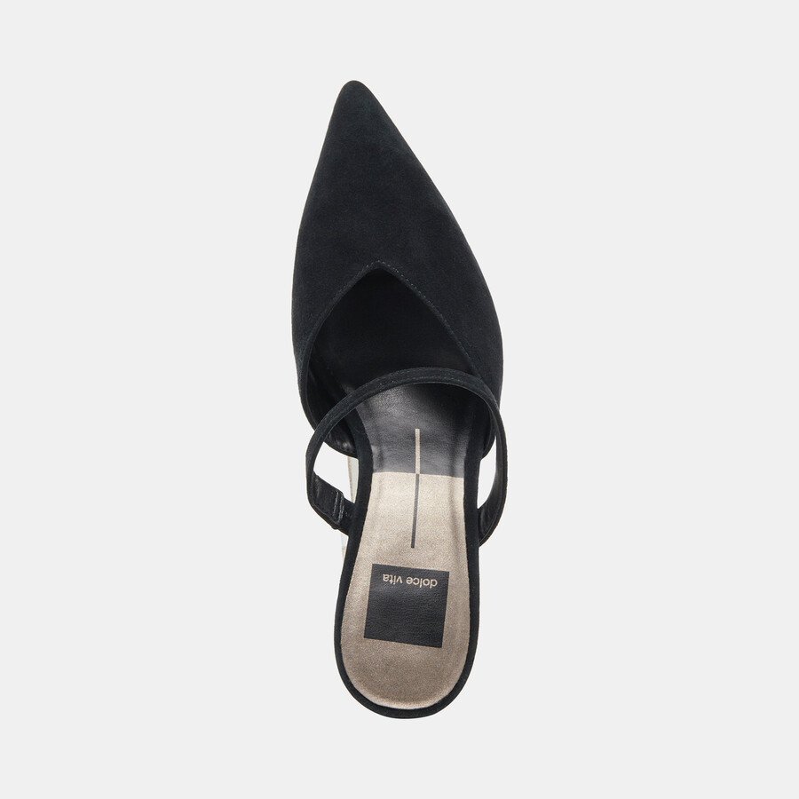 kanika wide heels onyx wildleder