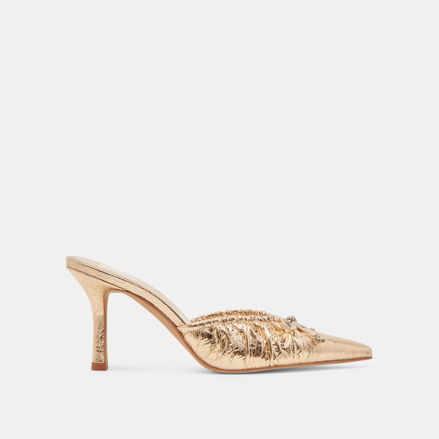 kairi heels goldfarbenes leder im used-look