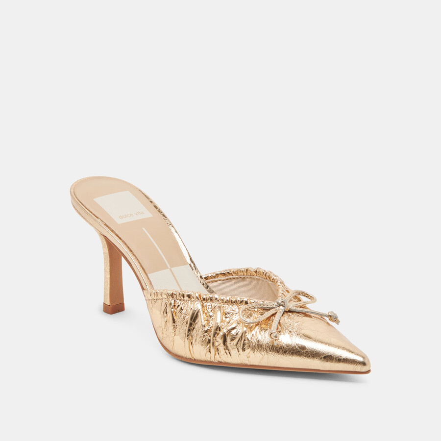kairi heels goldfarbenes leder im used-look
